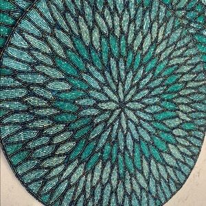 Turquoise Beaded Placemat